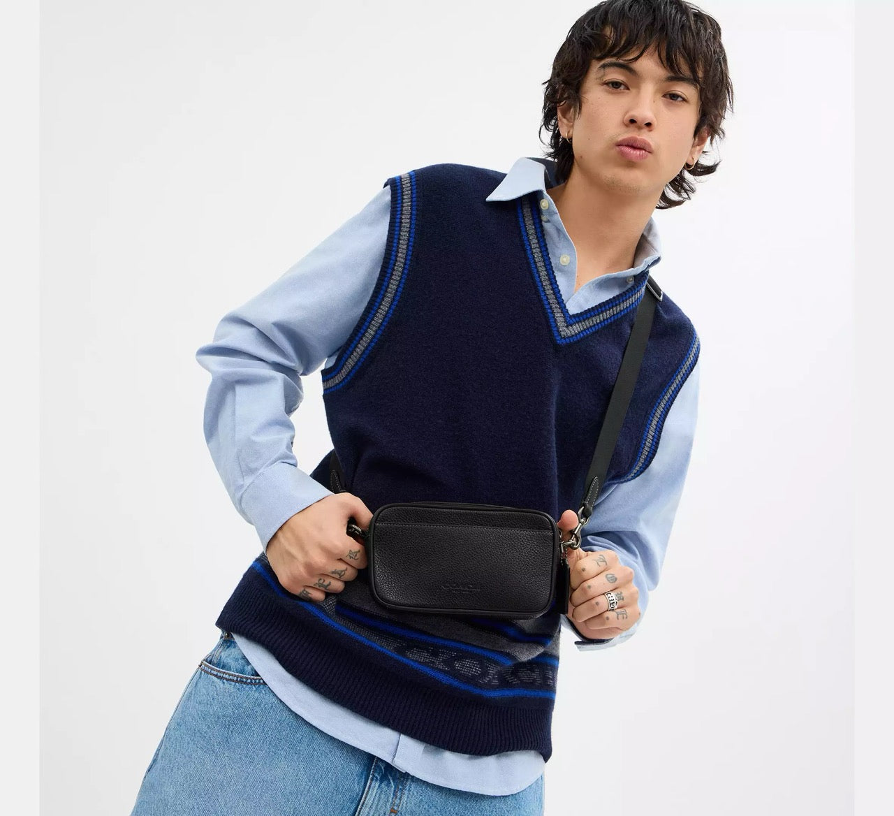 [INCOMING ETA 30 DAYS] COACH For Men Jayden Crossbody Bag in Gunmetal/Black (CR179)