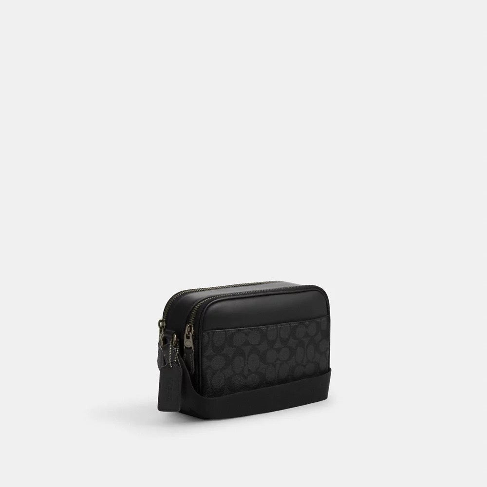 [INCOMING ETA 30 DAYS] COACH Graham Crossbody Bag In Signature Canvas in Charcoal Black (CV921)