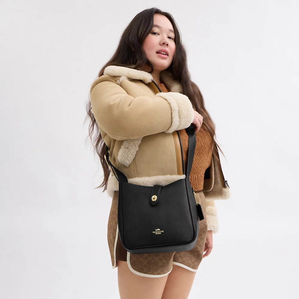 COACH Bag Malaysia COACH Hadley Convertible Crossbody Bag In Black GHW CW002