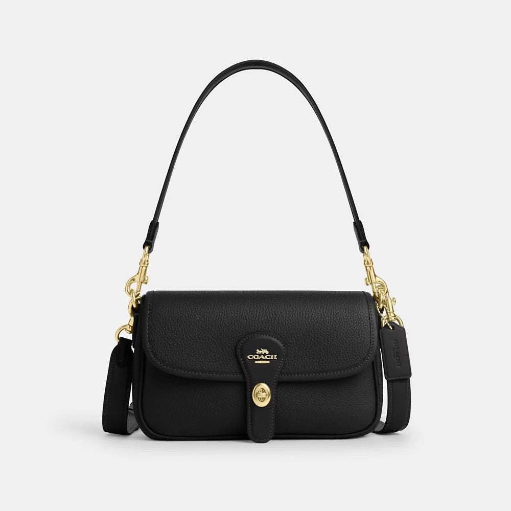 Coach F58316 Signature POP Crossbody East/West Leather