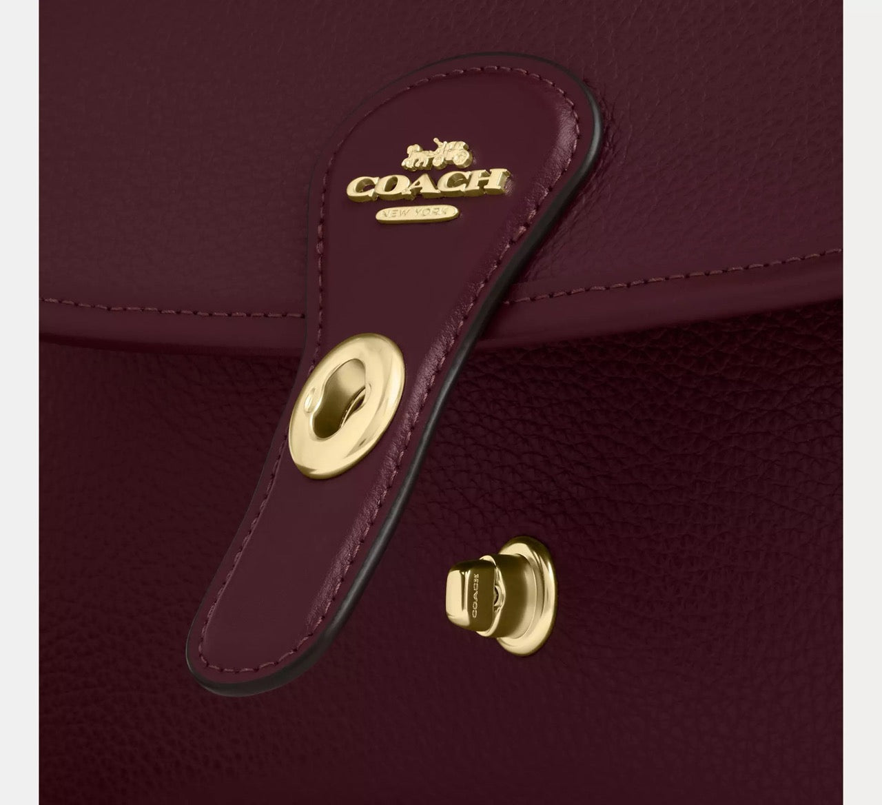 [INCOMING ETA 30 DAYS] COACH Hadley Shoulder Bag in Dark Wine (CY683)