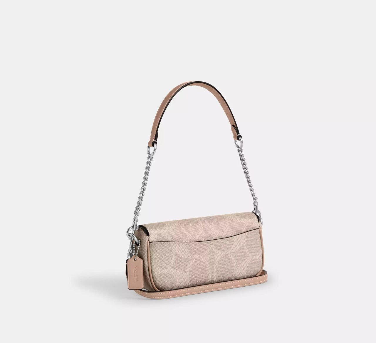 [INCOMING ETA 30 DAYS] COACH Hailey Flap Bag In Signature Canvas in Sand/Taupe (SHW)(CAN70)