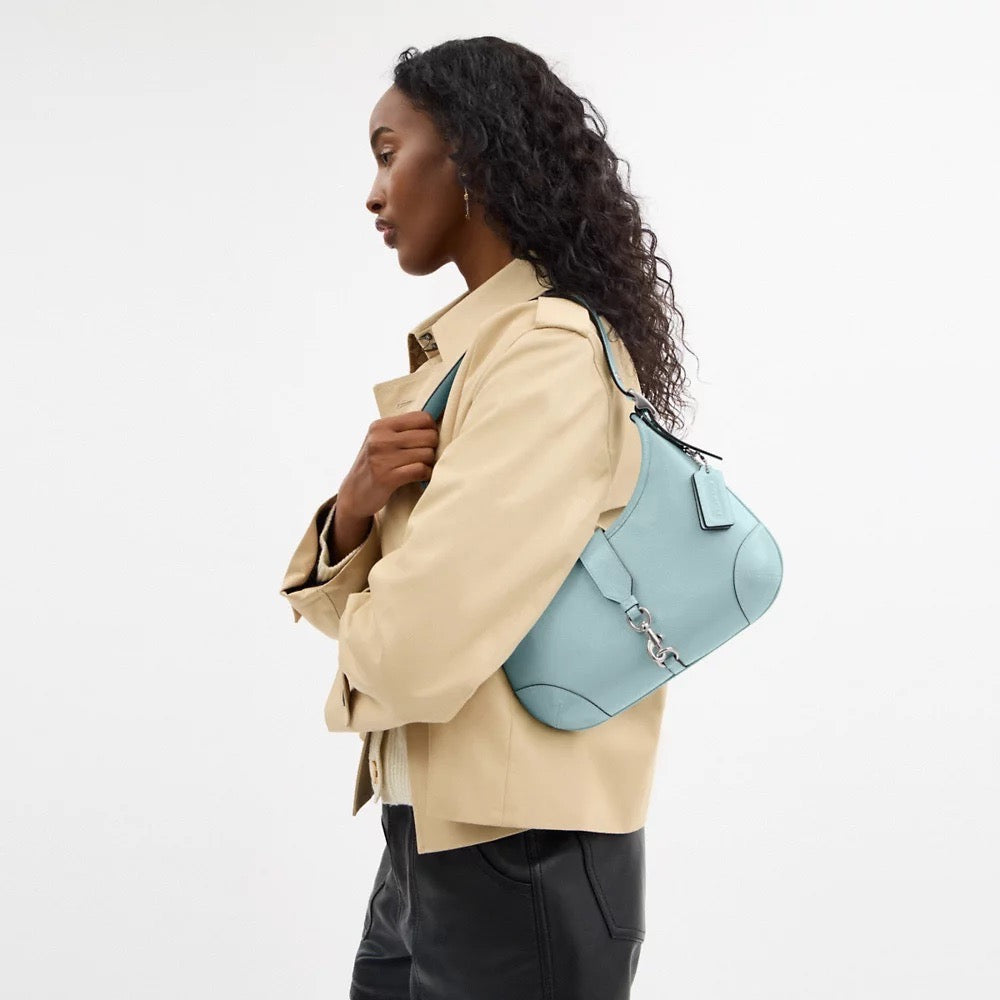 COACH Bag Malaysia | COACH Hamptons Hobo Bag in Light Blue (SHW