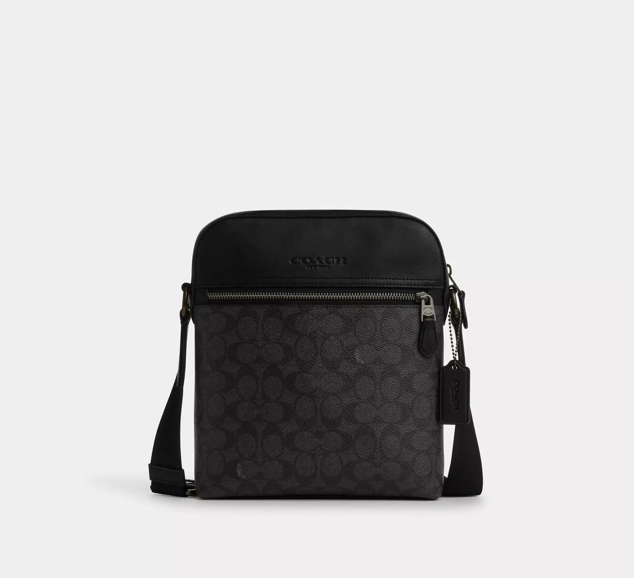 [INCOMING ETA 30 DAYS] COACH Houston Flight Bag In Signature Canvas in Charcoal/Black (CZ398)