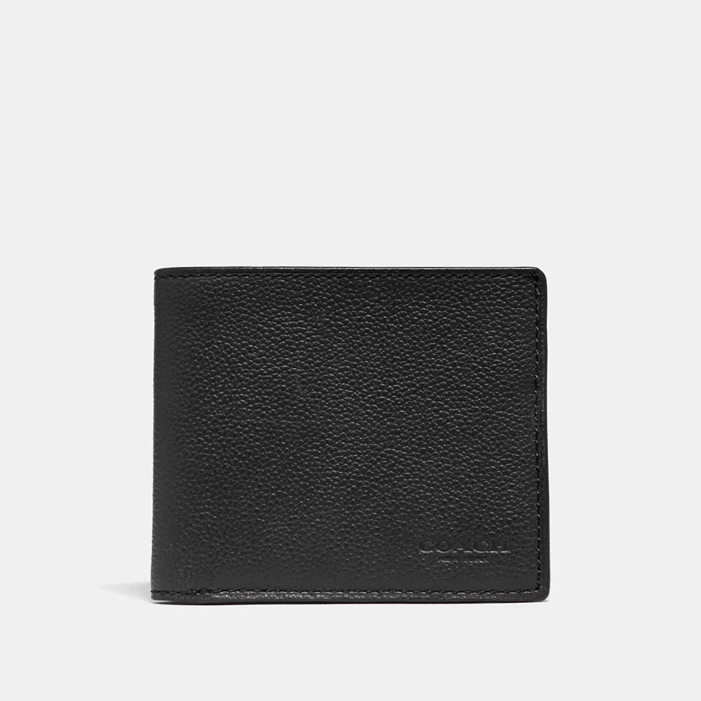 [INCOMING ETA 30 DAYS] COACH Id Billfold Wallet in Black Antique Nickel/Black (67630)