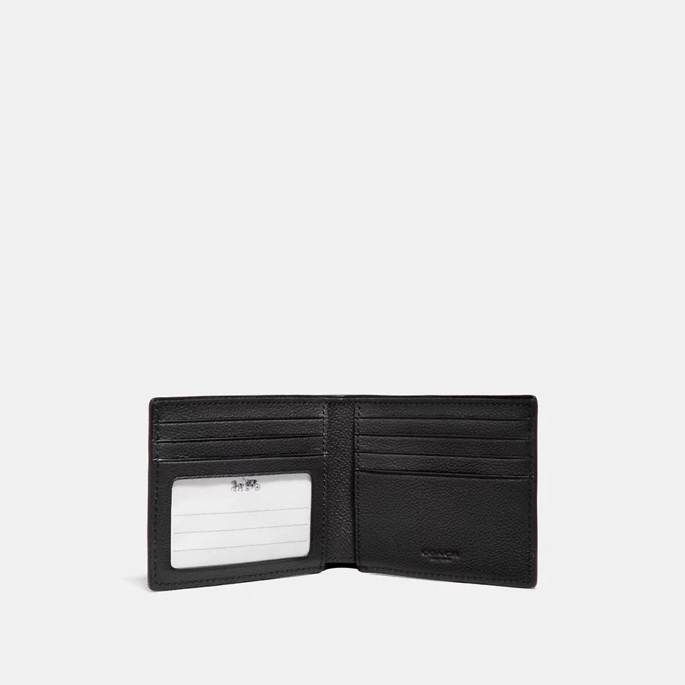 [INCOMING ETA 30 DAYS] COACH Id Billfold Wallet in Black Antique Nickel/Black (67630)