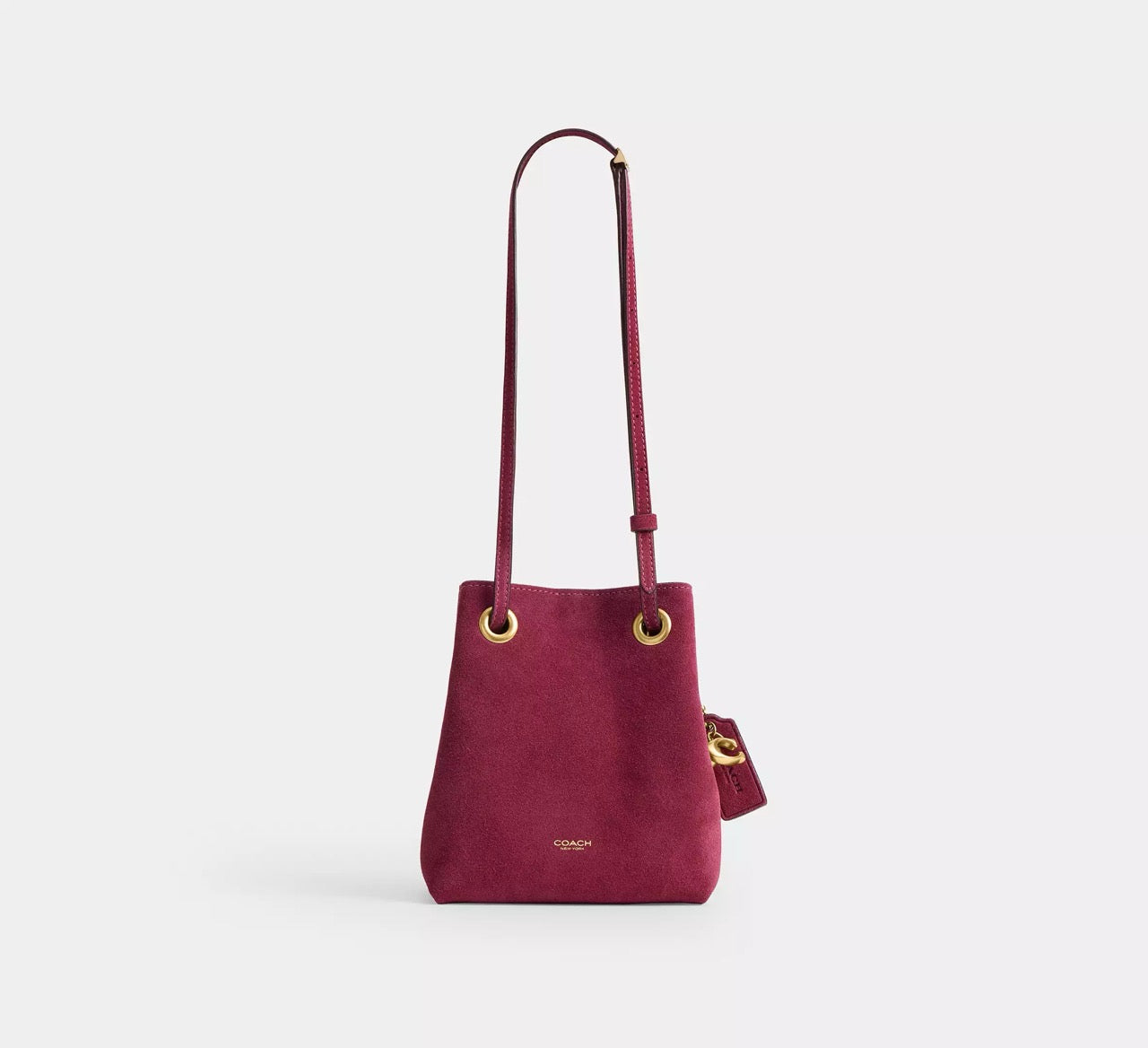 [INCOMING ETA 30 DAYS] COACH Jade Drawstring Bag in Dark Fuchsia (CER86)