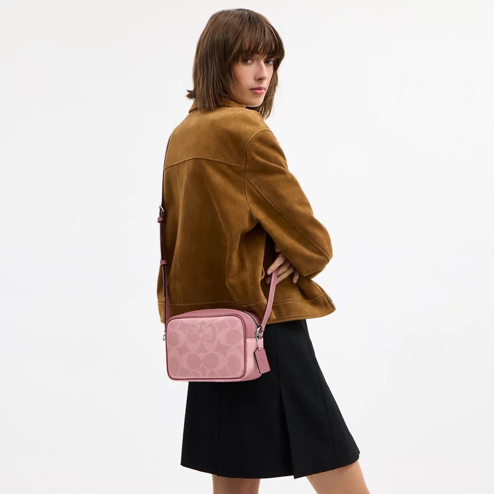 [INCOMING ETA 30 DAYS] COACH Jamie Camera Bag In Maxi Signature Canvas in Dusty Pink (SHW)(CCK73)