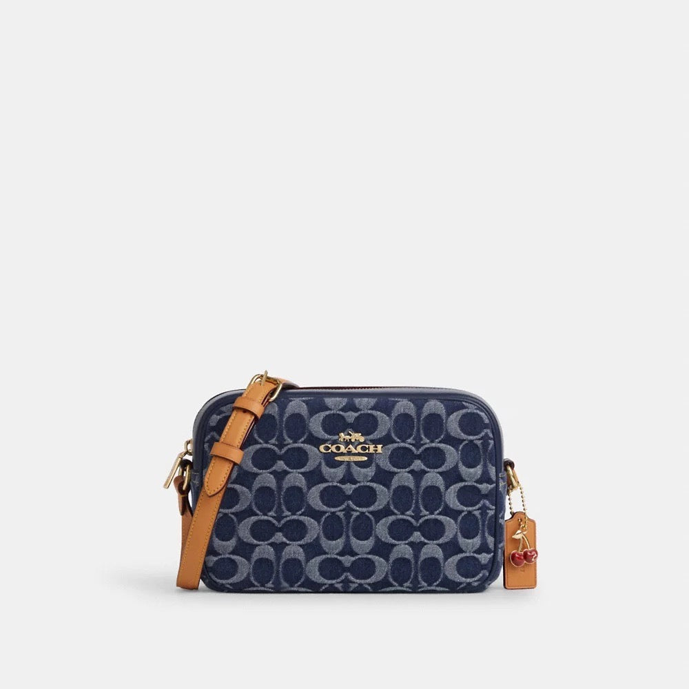 [INCOMING ETA 30 DAYS] COACH Jamie Camera Bag In Signature Denim in Denim Gold Natural (CAA74)