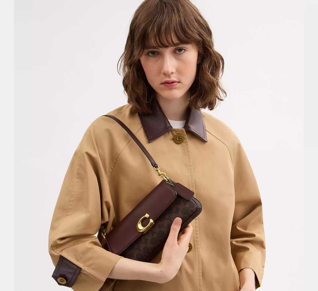 [READY STOCK MY] COACH Jet Shoulder Bag In Signature Canvas in Maple (CBA83)