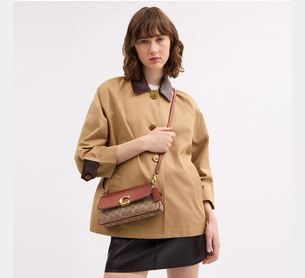[INCOMING ETA 30 DAYS] COACH Jet Shoulder Bag In Signature Canvas in Tan Caramel (CBA83)