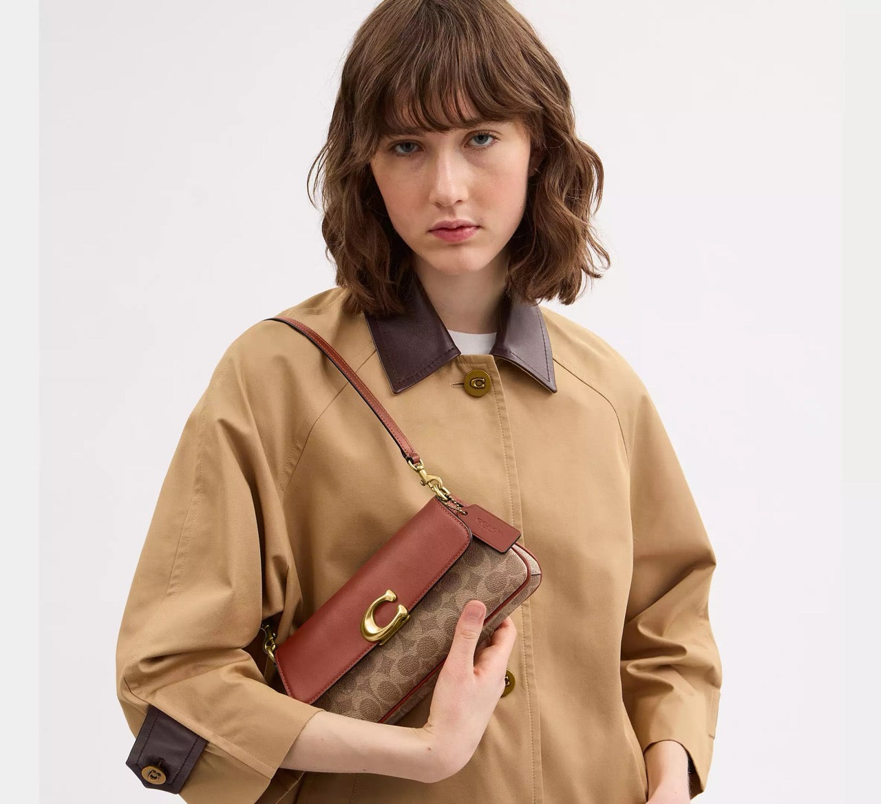 [INCOMING ETA 30 DAYS] COACH Jet Shoulder Bag In Signature Canvas in Tan Caramel (CBA83)