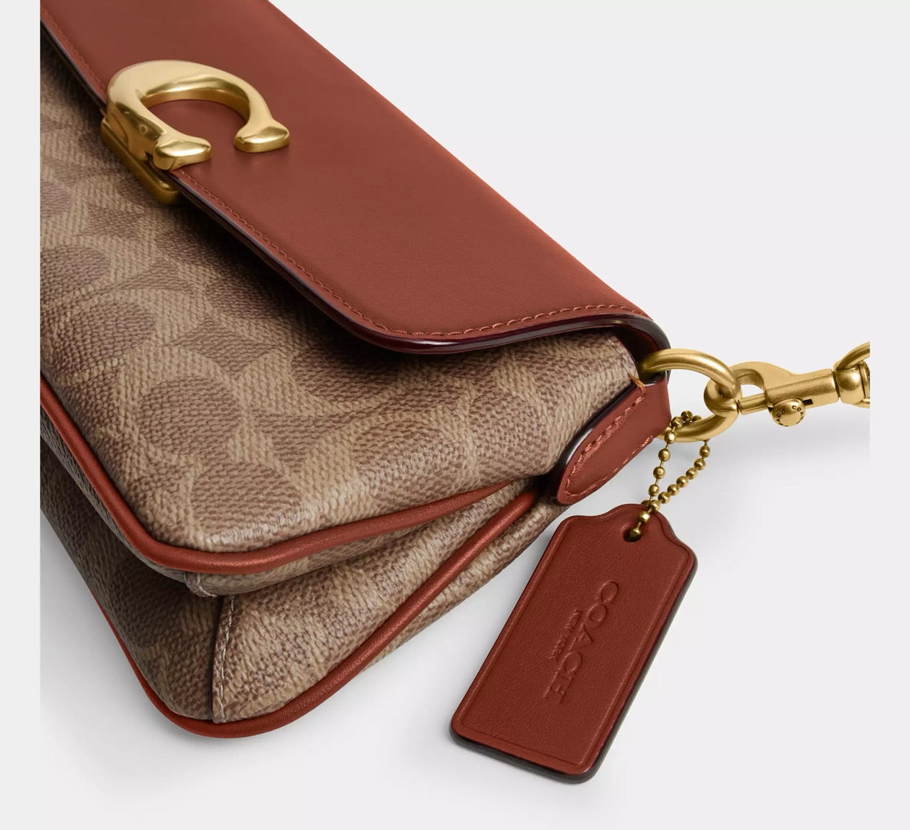 [INCOMING ETA 30 DAYS] COACH Jet Shoulder Bag In Signature Canvas in Tan Caramel (CBA83)