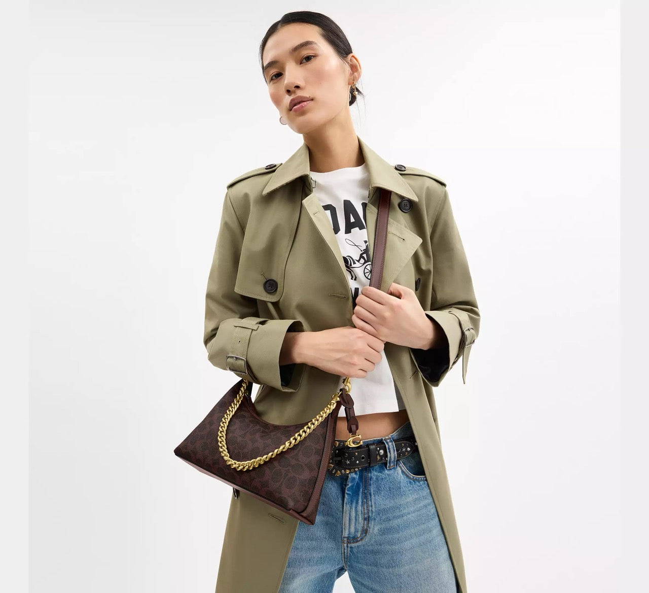 [INCOMING ETA 30 DAYS] COACH Juliet Shoulder Bag 25 In Signature Canvas in Maple (CAM26)
