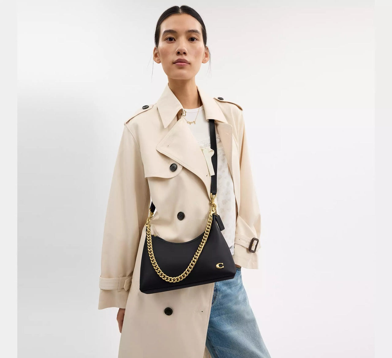 [WEB EXCLUSIVE][INCOMING ETA 30 DAYS] COACH Juliet Shoulder Bag 25 in Black (CW640)
