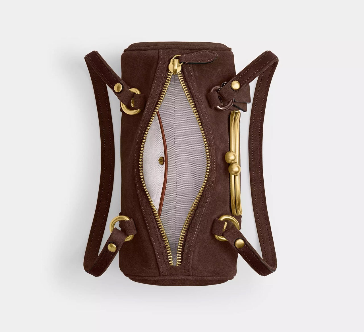 [WEB EXCLUSIVE][INCOMING ETA 30 DAYS] COACH Kisslock Barrel Bag 28 in Dark Chocolate (CEM07)