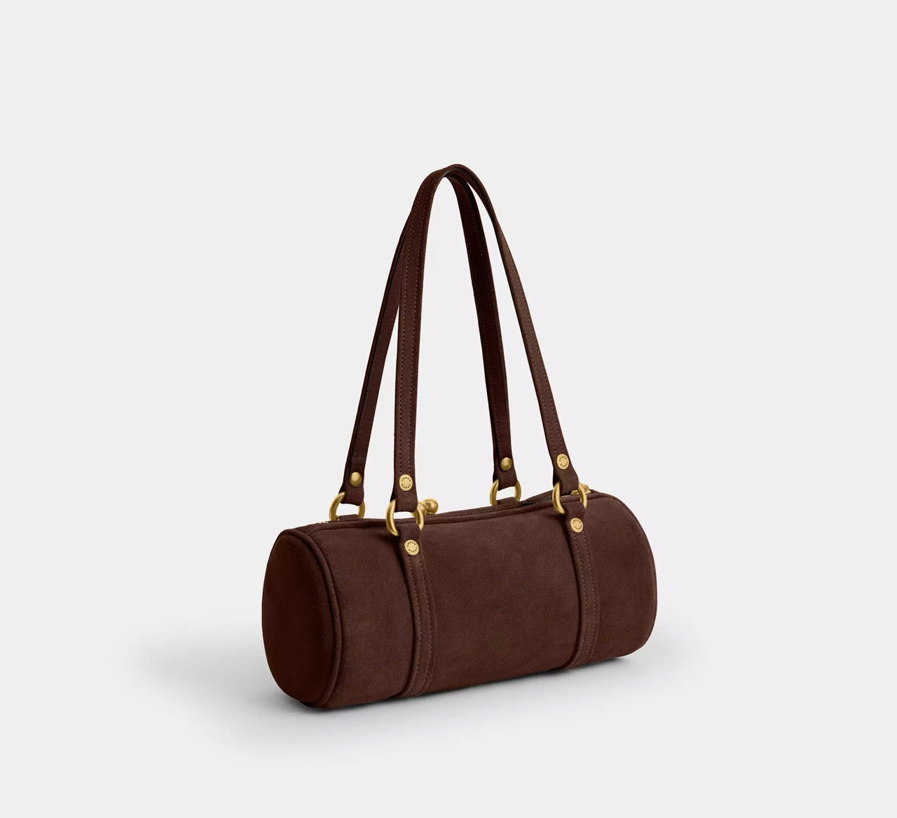 [WEB EXCLUSIVE][INCOMING ETA 30 DAYS] COACH Kisslock Barrel Bag 28 in Dark Chocolate (CEM07)