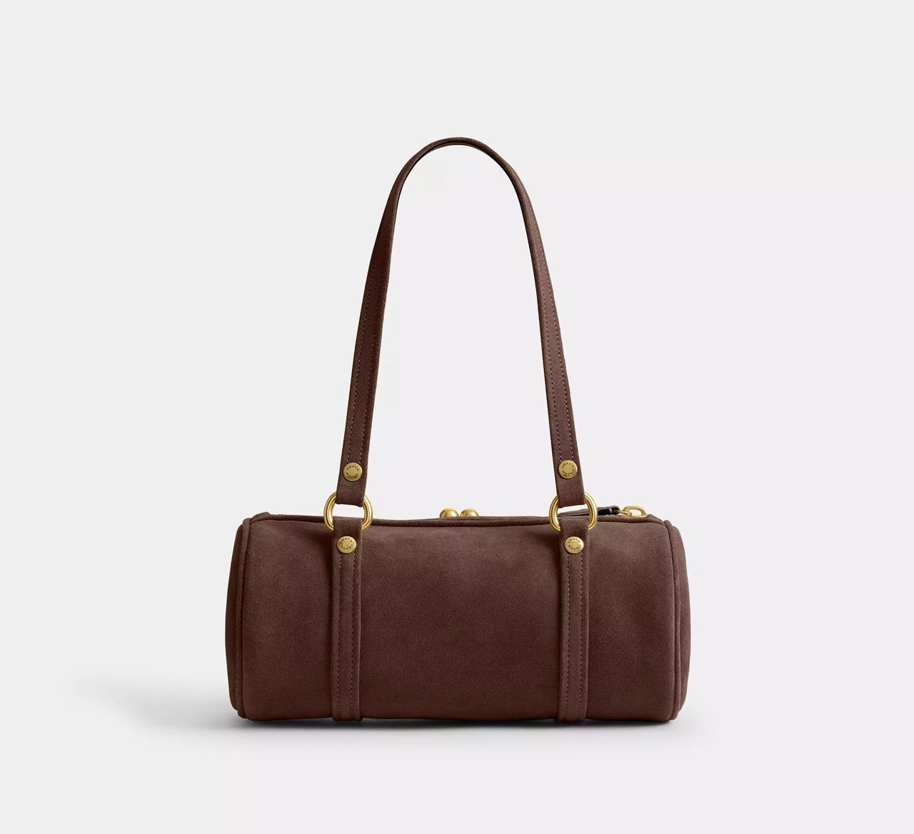 [WEB EXCLUSIVE][INCOMING ETA 30 DAYS] COACH Kisslock Barrel Bag 28 in Dark Chocolate (CEM07)