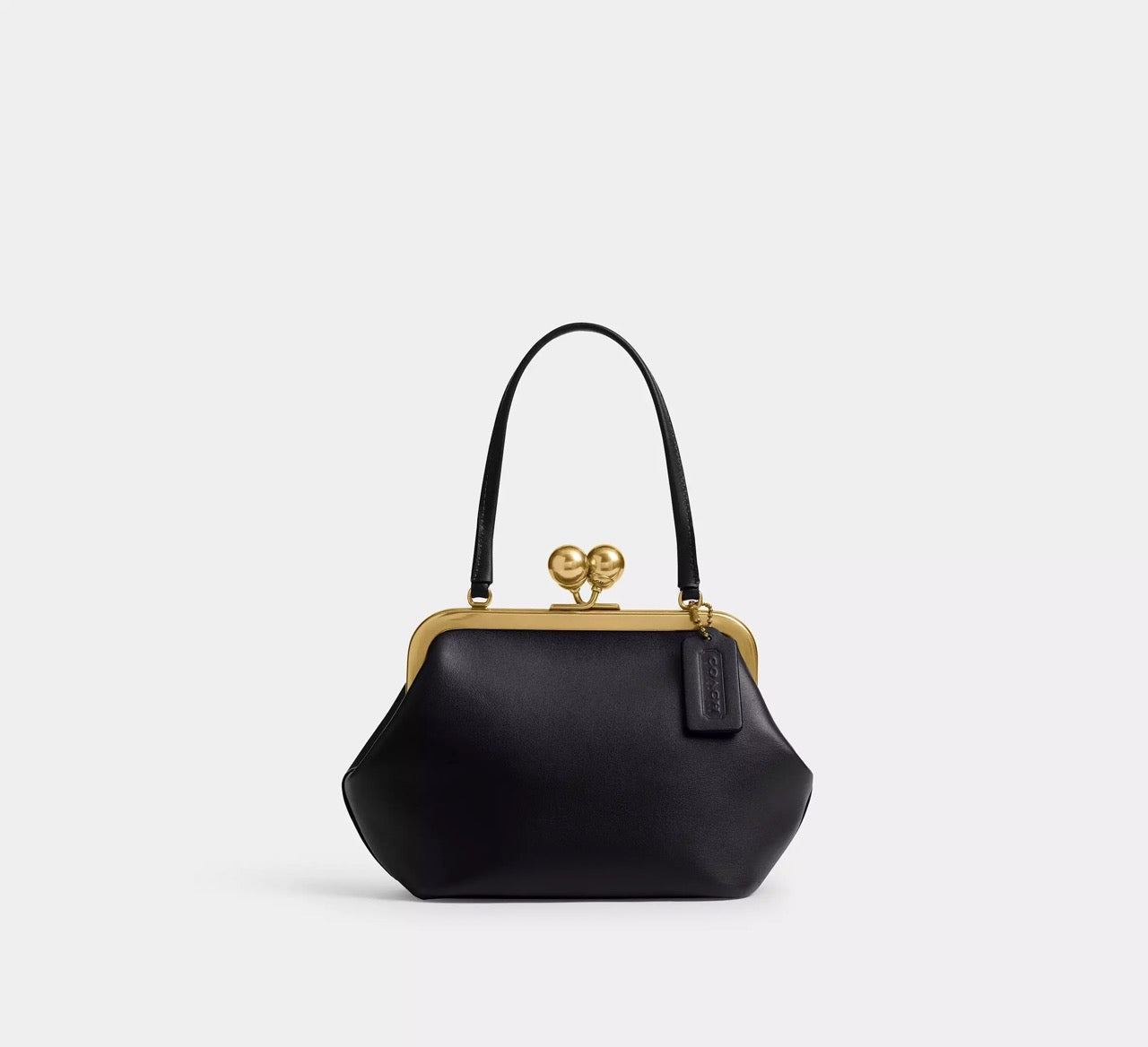[READY STOCK MY] COACH Kisslock Frame Bag 16 in Black (CCY28)