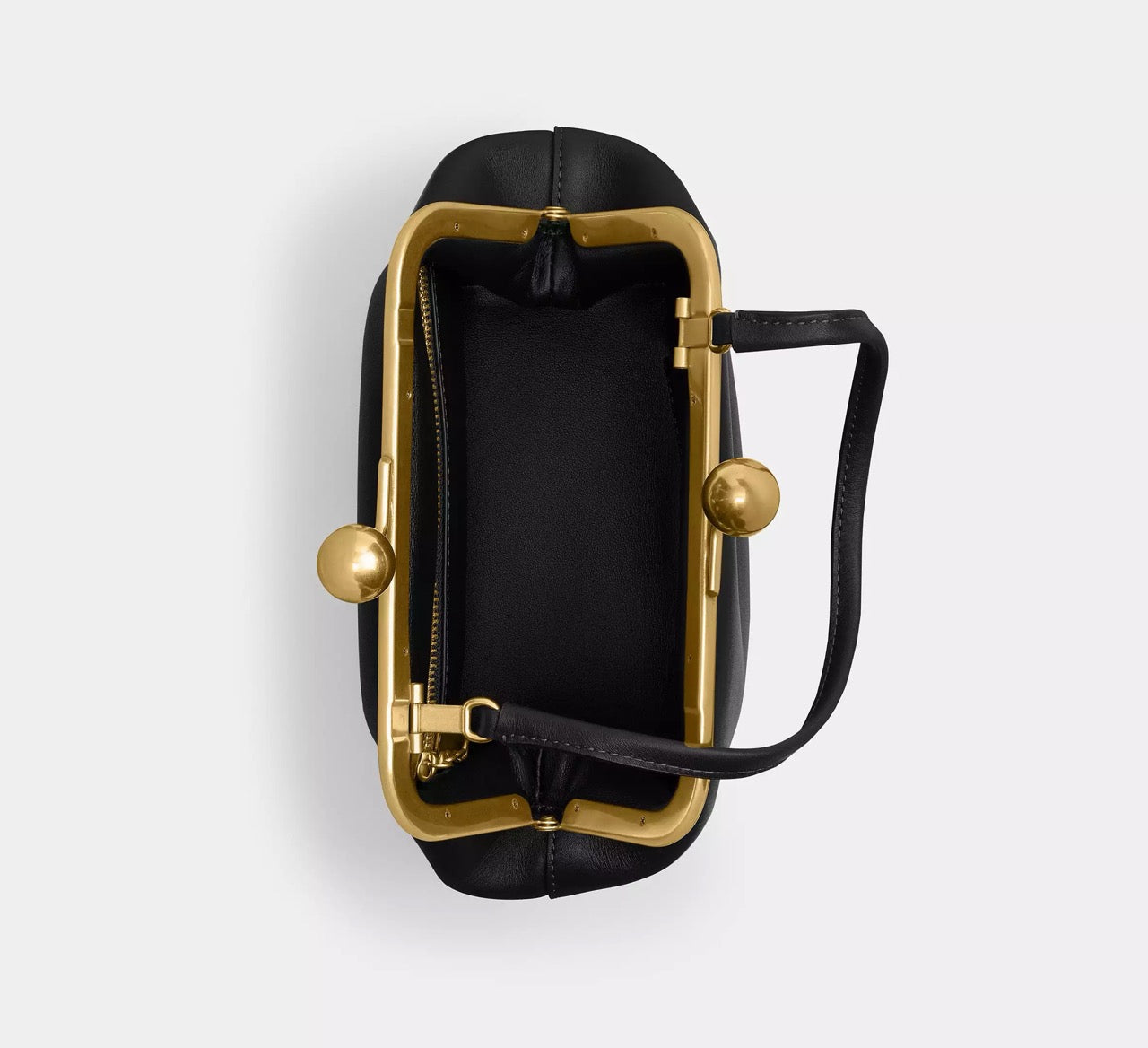 [READY STOCK MY] COACH Kisslock Frame Bag 16 in Black (CCY28)