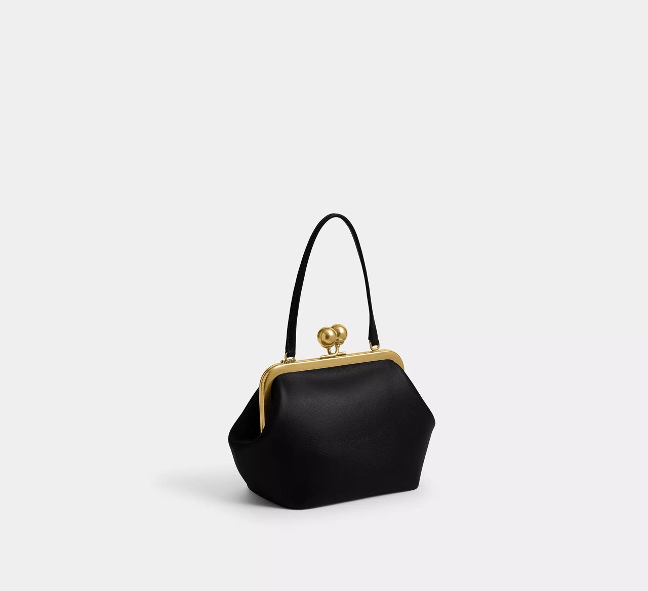 [READY STOCK MY] COACH Kisslock Frame Bag 16 in Black (CCY28)