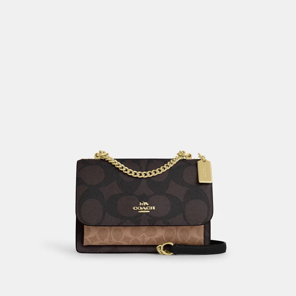 [INCOMING ETA 30 DAYS] COACH Klare Crossbody Bag In Blocked Signature Canvas in Walnut Tan (CY678)