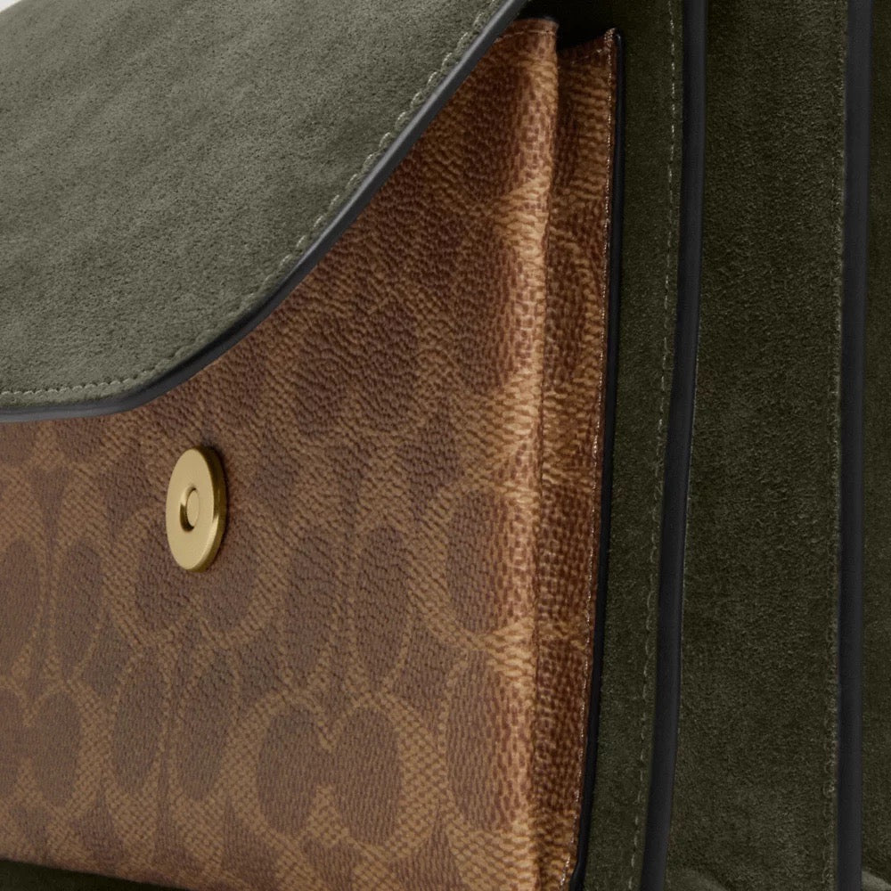 [SPECIAL DEAL][INCOMING ETA 30 DAYS] COACH Klare Crossbody Bag In Signature Canvas in Army Green/Tan (CCC70)