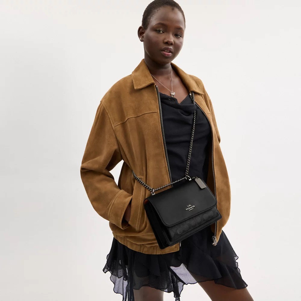 [INCOMING ETA 30 DAYS] COACH Klare Crossbody Bag In Signature Canvas in Charcoal/Black (CV978)