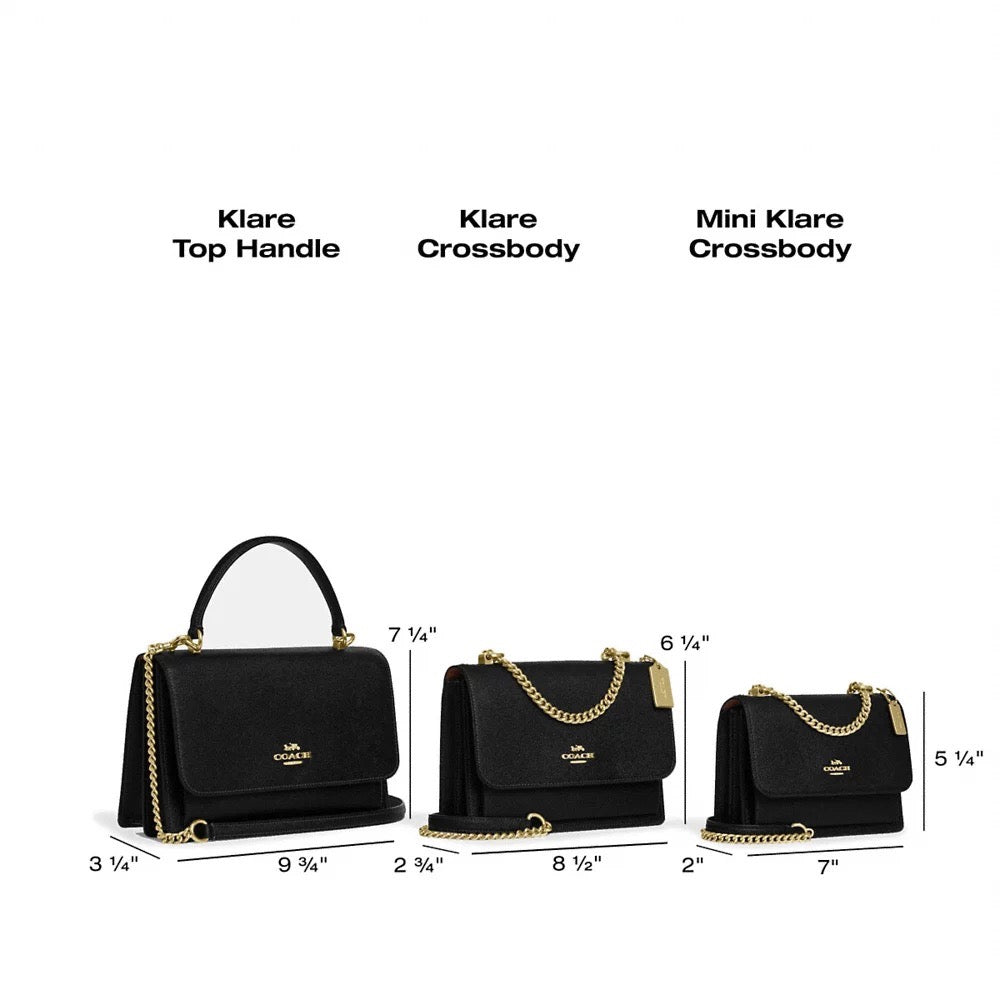 [INCOMING ETA 30 DAYS] COACH Klare Crossbody Bag In Signature Canvas in Charcoal/Black (CV978)