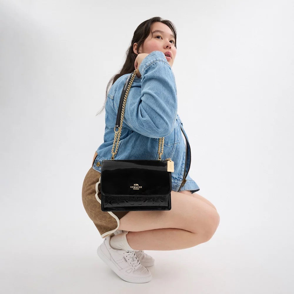 [READY STOCK MY] COACH Klare Crossbody Bag In Signature Leather in Black (CV397)
