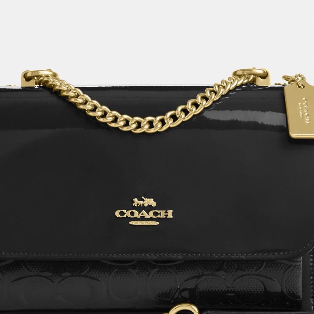 [READY STOCK MY] COACH Klare Crossbody Bag In Signature Leather in Black (CV397)