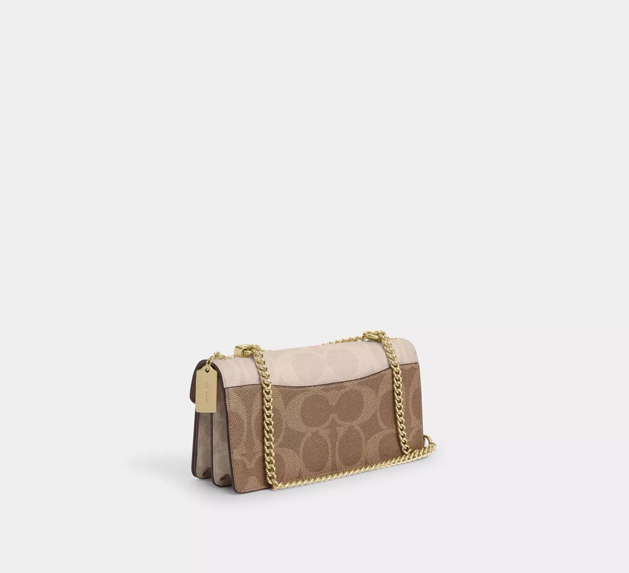 [INCOMING ETA 30 DAYS] COACH Klare Envelope Crossbody Bag In Blocked Signature Canvas in Sand/Tan (CBI99)