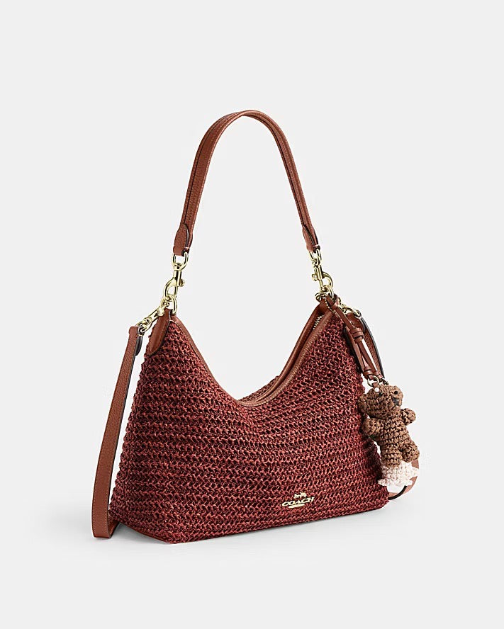 [INCOMING ETA 30 DAYS] COACH LAUREL SHOULDER BAG WITH CHARMS IN RUSSET (CES23)