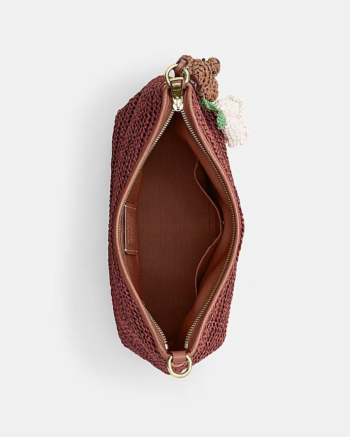 [INCOMING ETA 30 DAYS] COACH LAUREL SHOULDER BAG WITH CHARMS IN RUSSET (CES23)
