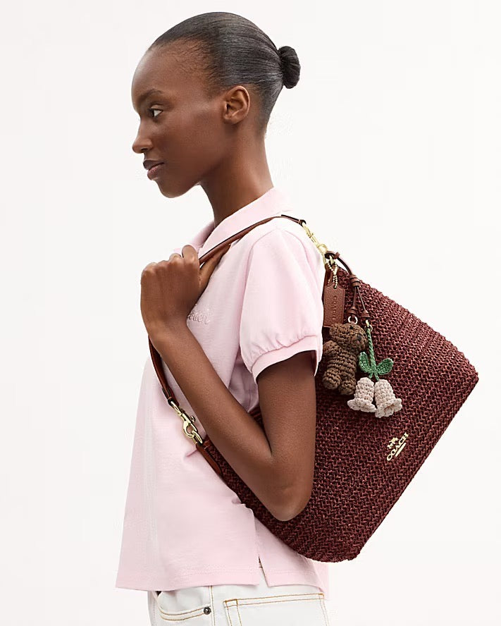 [INCOMING ETA 30 DAYS] COACH LAUREL SHOULDER BAG WITH CHARMS IN RUSSET (CES23)