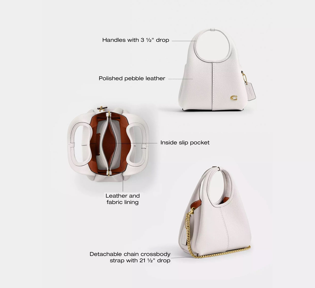 [WEB EXCLUSIVE][INCOMING ETA 30 DAYS] COACH Lana Shoulder Bag 19 in Chalk (CCY32)