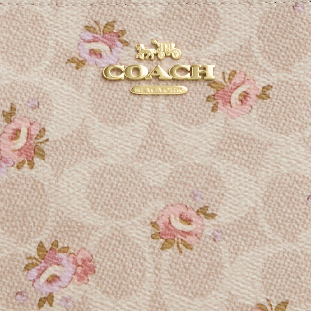 [INCOMING ETA 30 DAYS] COACH Large Corner Zip Wristlet In Signature Canvas in Sand Multi (CBA72)
