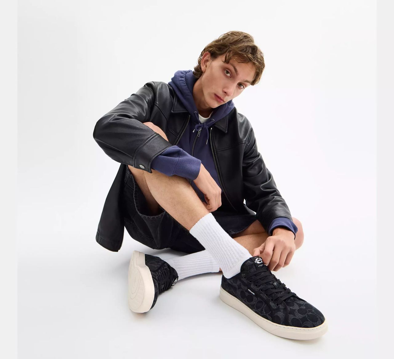 [INCOMING ETA 30 DAYS] COACH M Canvas Sneaker In Signature Denim in Black (FK)(CCW06)