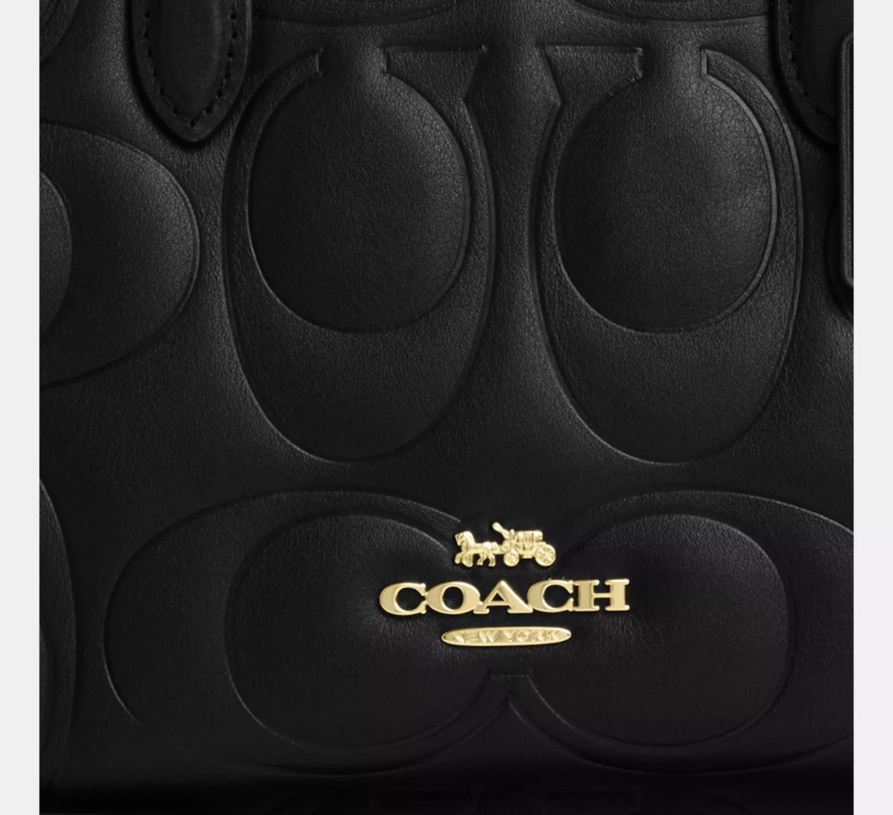 [INCOMING ETA 30 DAYS] COACH Maggie Small Tote Bag In Signature Leather in Black (CY670)