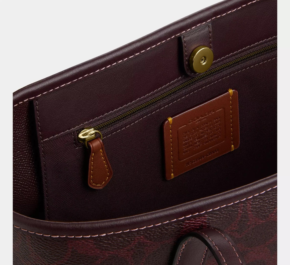 [WEB EXCLUSIVE][INCOMING ETA 30 DAYS] COACH Medium City Tote Bag In Signature Canvas in Black Currant (CDX82)