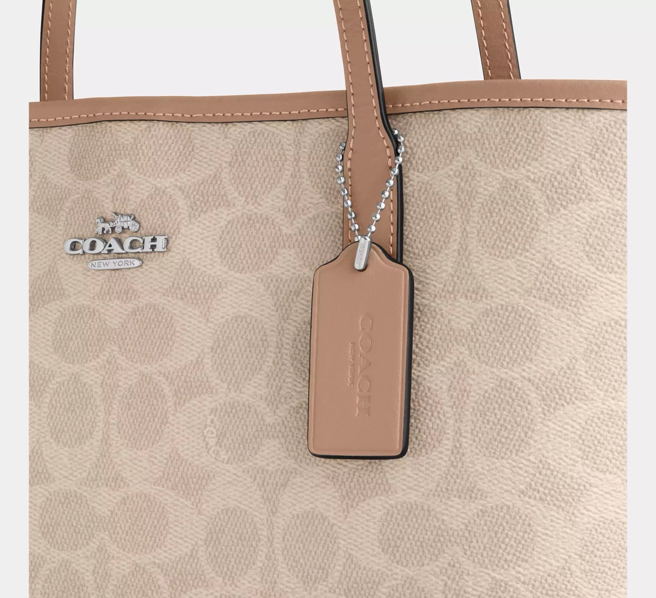 [INCOMING ETA 30 DAYS] COACH Medium City Tote Bag In Signature Canvas in Sand/Taupe (CDX82)