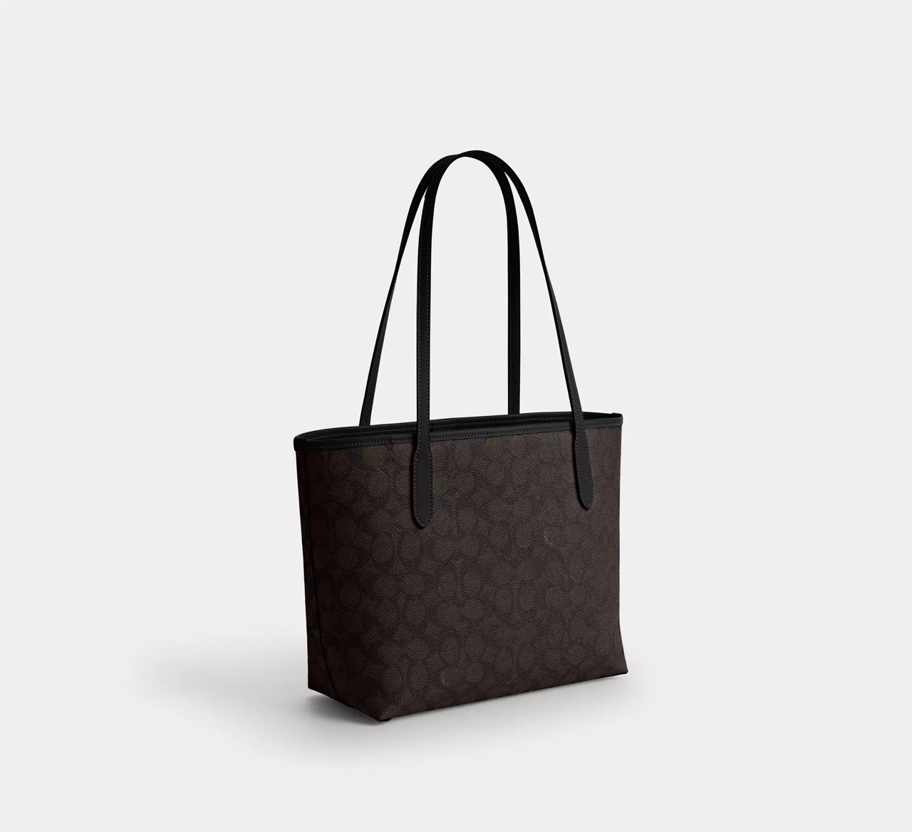 [INCOMING ETA 30 DAYS] COACH Medium City Tote Bag In Signature Canvas in Walnut/Black (CDX82)