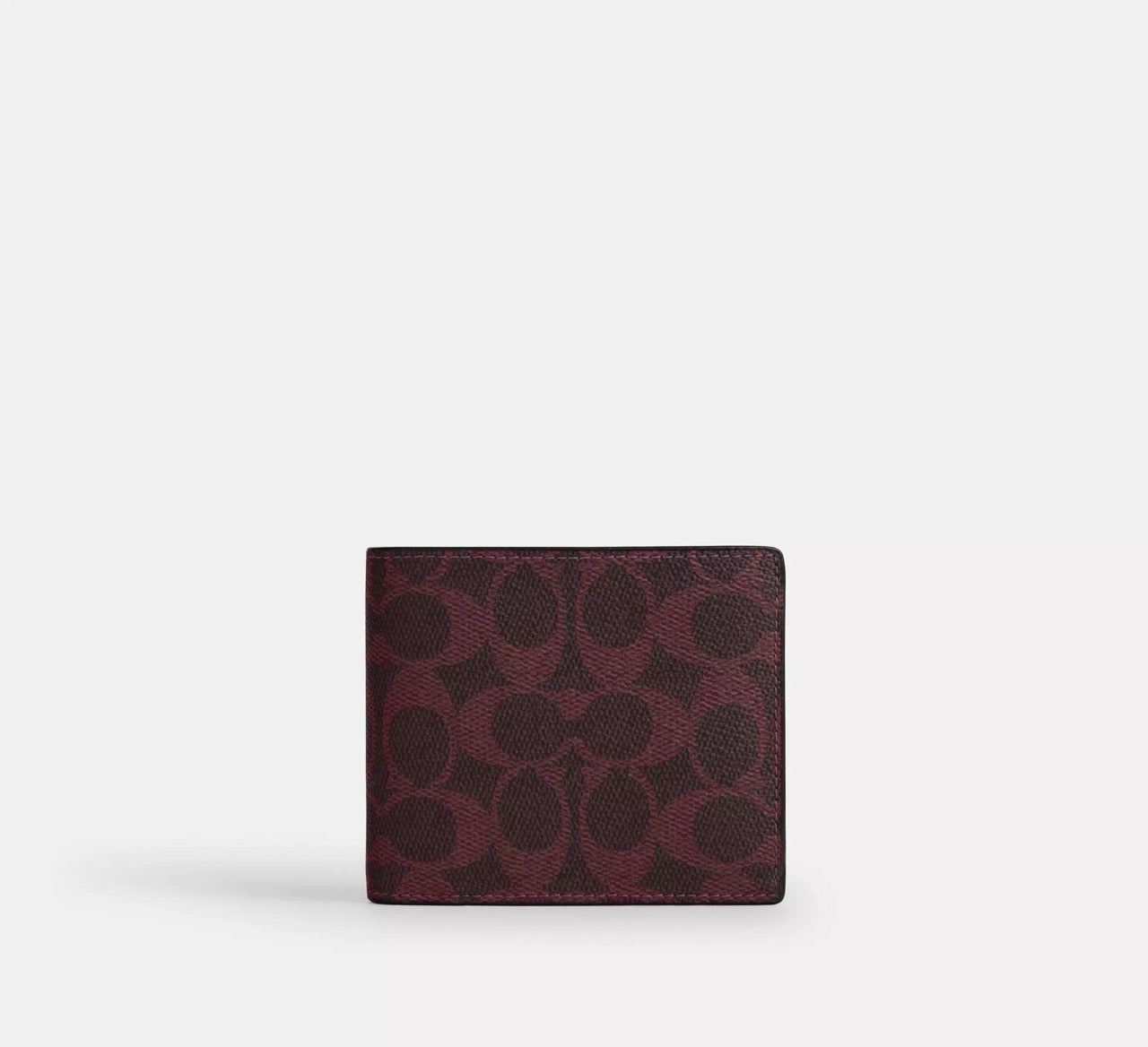 [INCOMING ETA 30 DAYS] COACH Men 3-In-1 Wallet In Signature Canvas in Black Currant (CW380)
