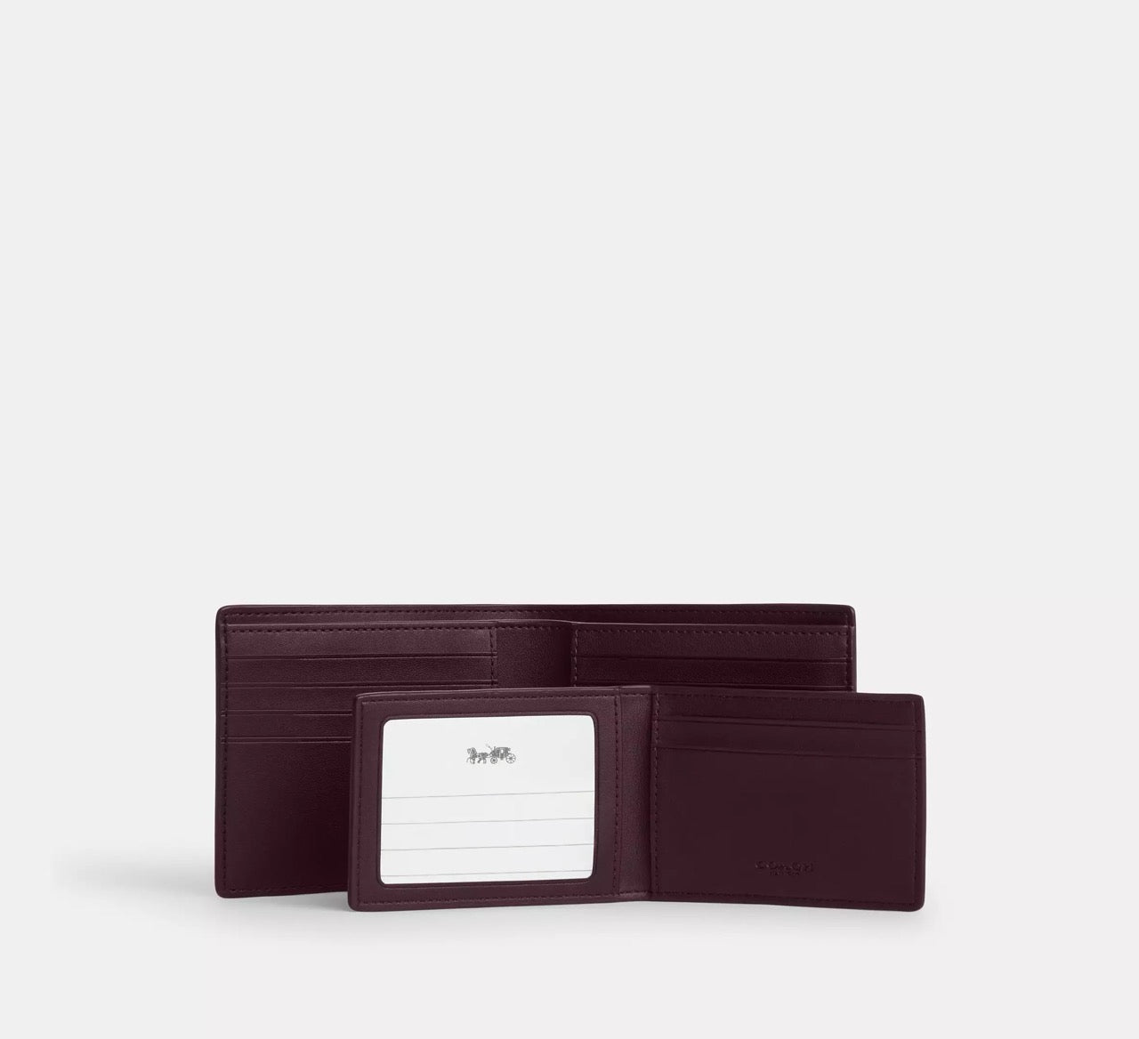 [INCOMING ETA 30 DAYS] COACH Men 3-In-1 Wallet In Signature Canvas in Black Currant (CW380)