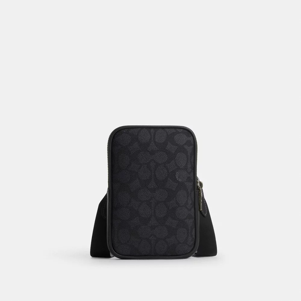 [INCOMING ETA END NOV 2024] COACH Men Aden Crossbody Bag In Signature Canvas In Charcoal Black (CW364)