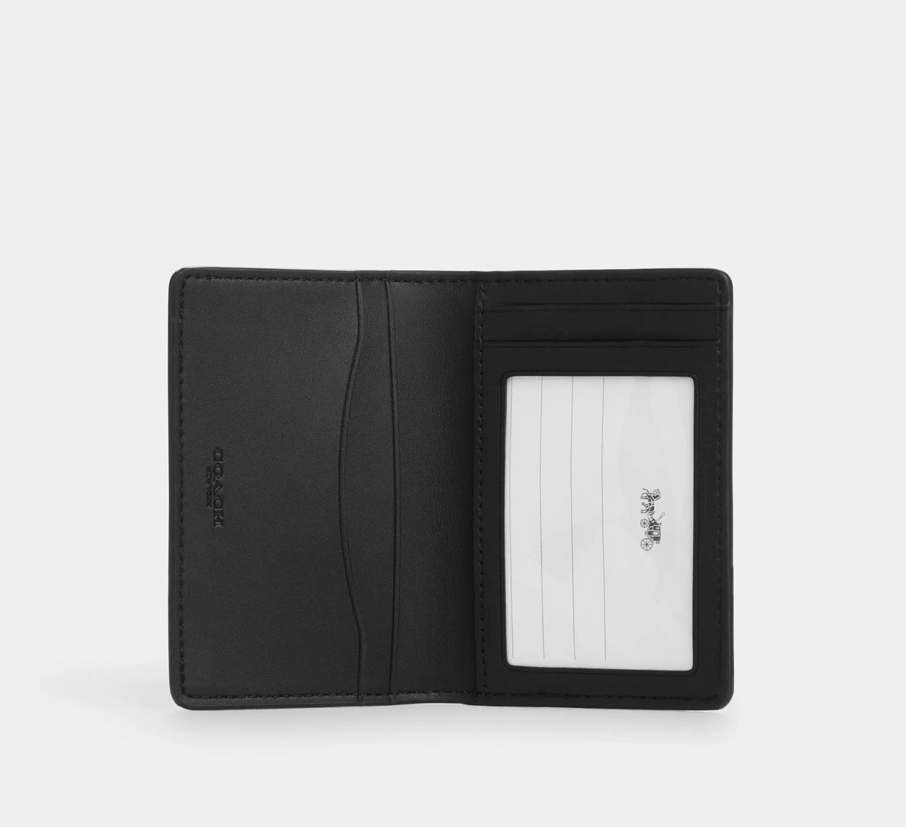 [INCOMING ETA 30 DAYS] COACH Men Id Card Holder In Signature Canvas in Tan & Black (CW367)