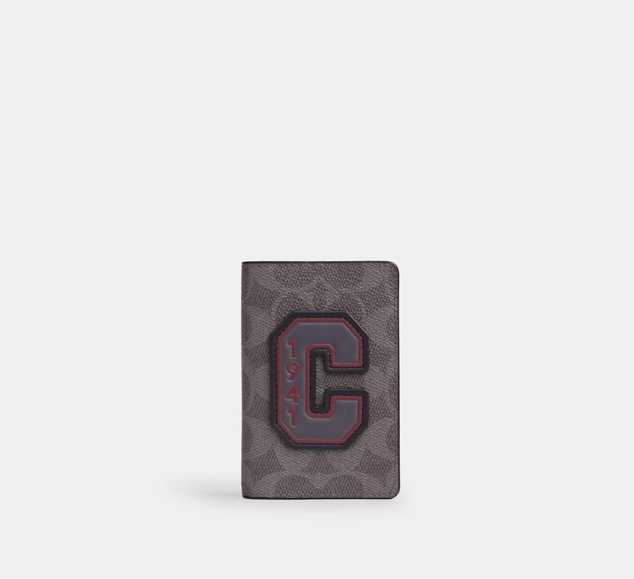 [INCOMING ETA 30 DAYS] COACH Men Id Card Wallet In Signature Canvas With Patches in Grey Multi (CCF99)