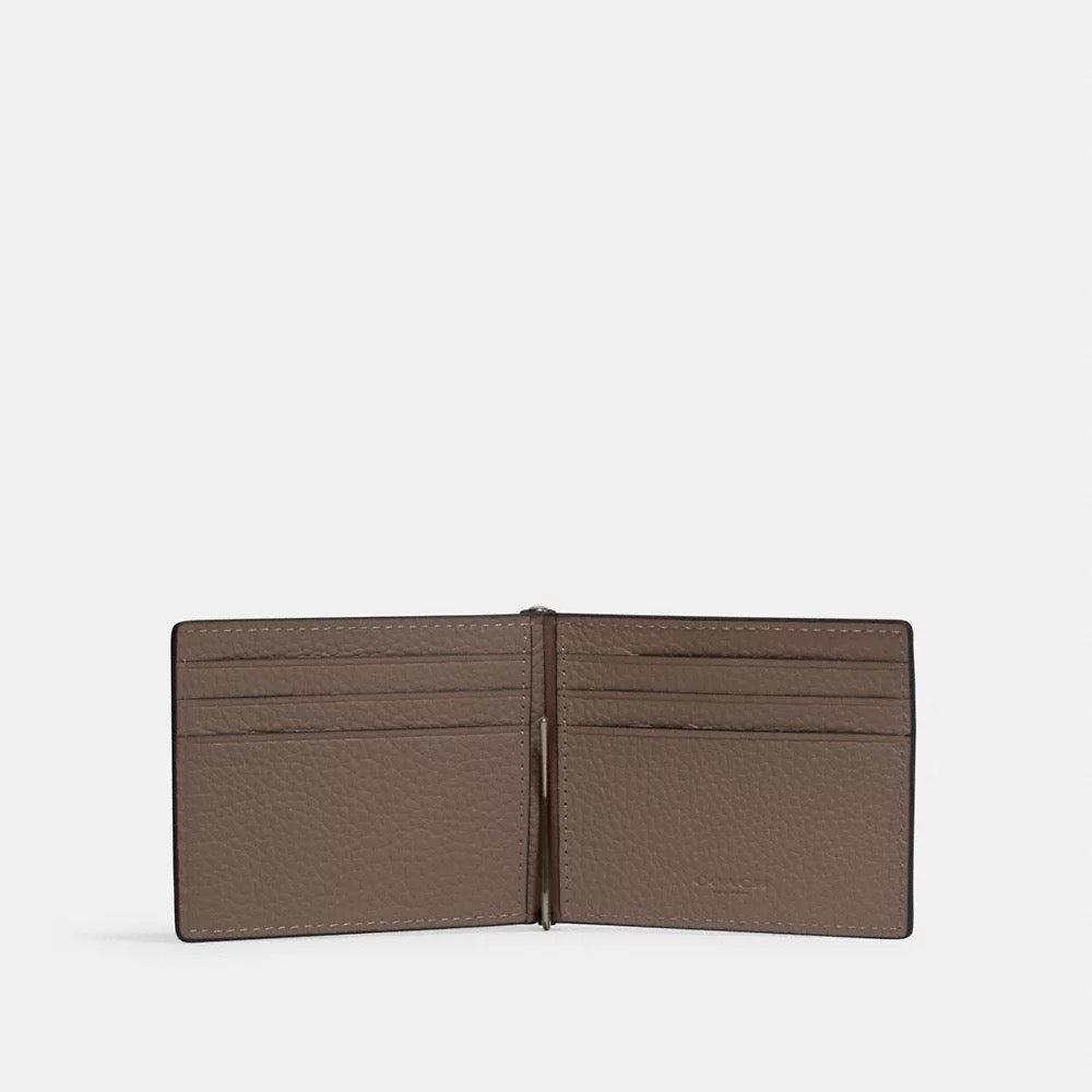 [INCOMING ETA 30 DAYS] COACH Men Slim Money Clip Wallet in Dark Stone (CH090)
