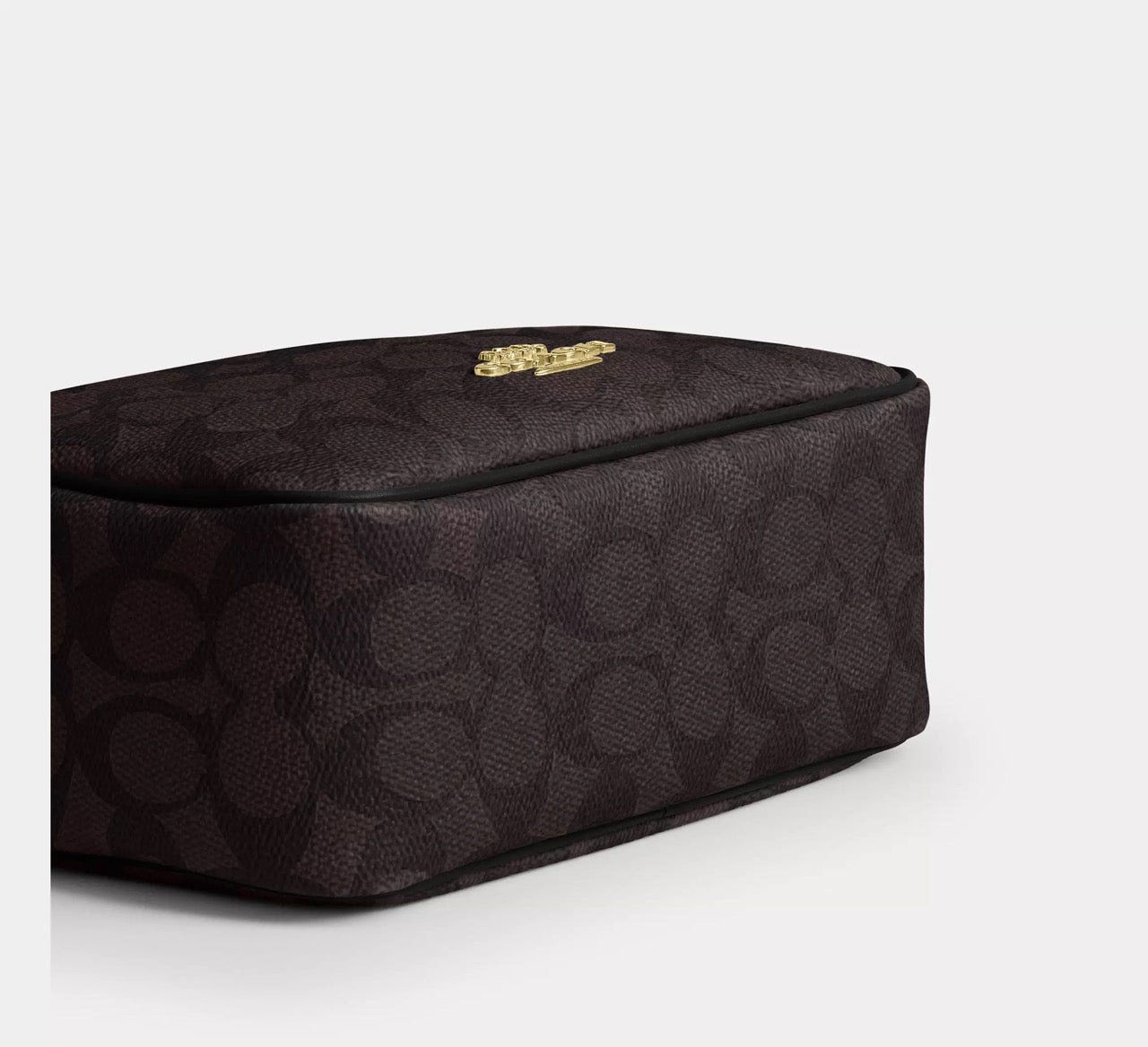[INCOMING ETA 30 DAYS] COACH Mini Carey Crossbody Bag In Signature Canvas in Walnut/Black (CEK69)