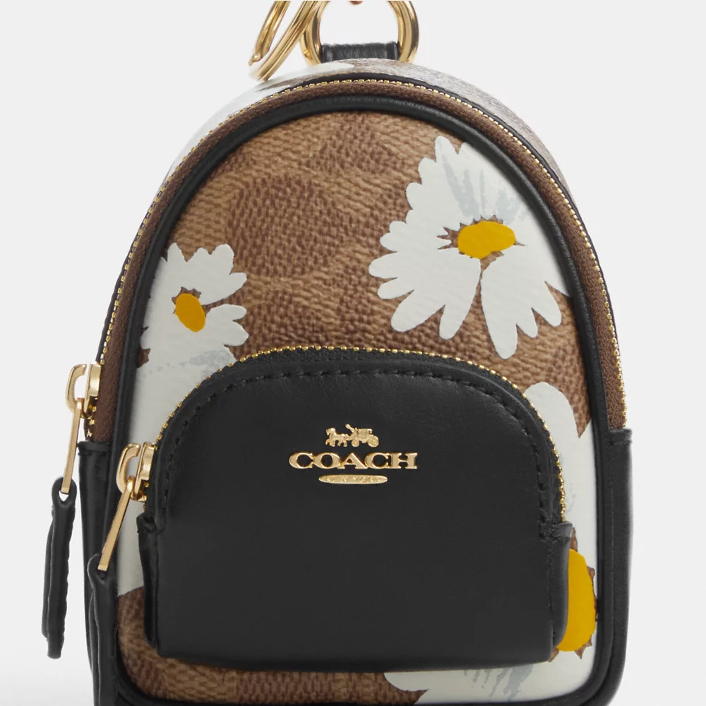 Coach mini backpack keychain best sale